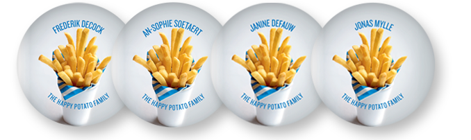 Gepersonaliseerde buttons met individuele naam